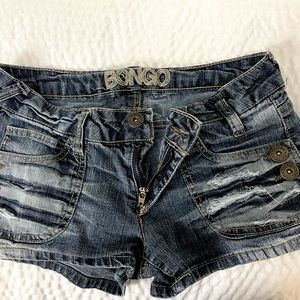 Stonewashed ripped Jean shorts Size  7